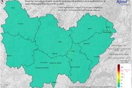 Dioxyde de soufre 2022 - Moyenne hivernale (UE)